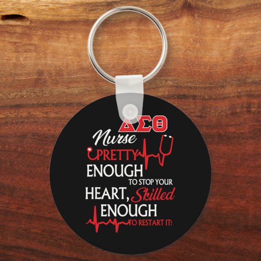 Delta Sigma Theta Sorority Nurse Sleutelhanger (Voorkant)