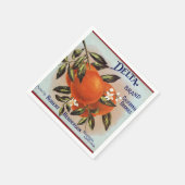 Delta Sinaasappels Fruitkrat Label Servet (Hoek)