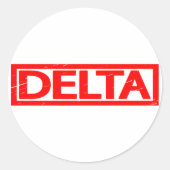 Delta Stamp Ronde Sticker (Voorkant)