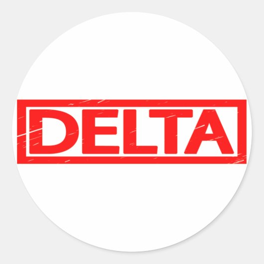 Delta Stamp Ronde Sticker (Voorkant)