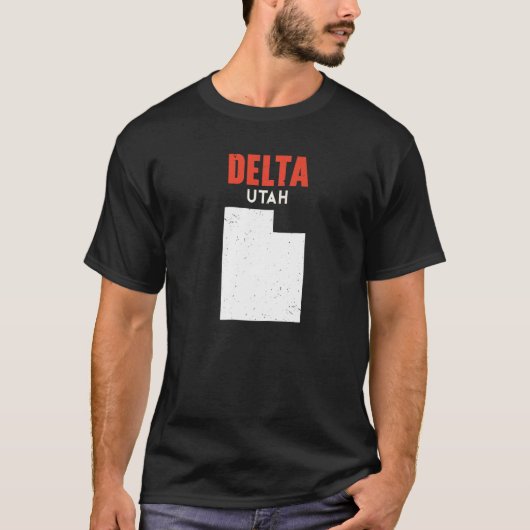 Delta Utah Verenigde Staten State America Travel U T-shirt (Voorkant)