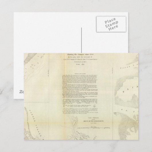 Delta van de Mississippi Briefkaart (Voorkant / Achterkant)