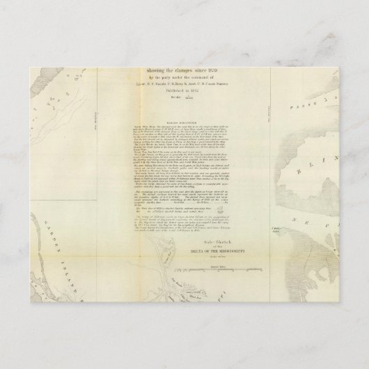 Delta van de Mississippi Briefkaart (Voorkant)