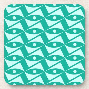 Delta Wings uit het midden van de eeuw - turquoise Onderzetter