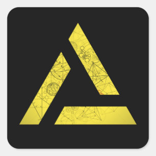 Delta - Wiskunde symbolen Vierkante Sticker