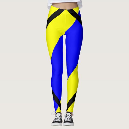 Delta Yellow Blue Leggings (Voorkant)