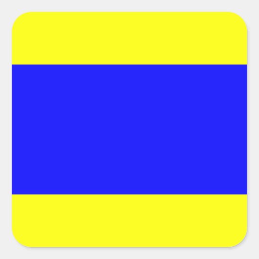 Delta Yellow Blue Vierkante Sticker (Voorkant)