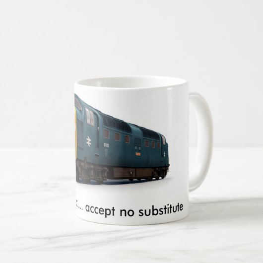 Deltachtige Mok "accepteert geen vervanging" (Voorkant rechts)