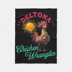 Deltona Kippenverzorger Grappige Boerderij Haan On Fleece Deken