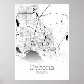 Deltona Map - Florida - City Map Poster (Voorkant)