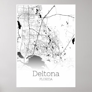 Deltona Map - Florida - City Map Poster