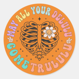 Delulu Come Trulululu Ribcage Sticker