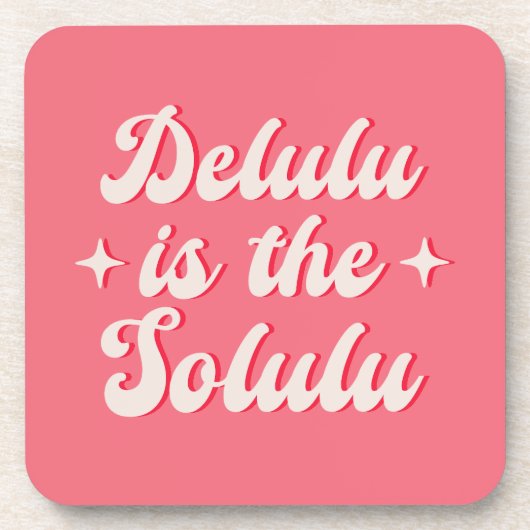 Delulu is de Solulu Bier Onderzetter (Voorkant)