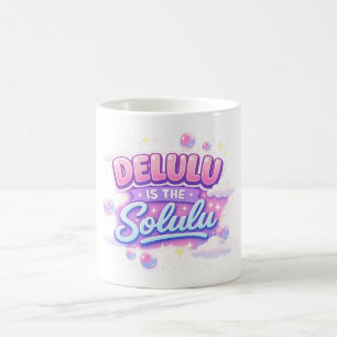Delulu Is de Solulu – Cute Kawaii Esthetiek Koffiemok