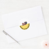 Delulu Is de Solulu Grappige Meme-ontwerp Ronde Sticker (Envelop)