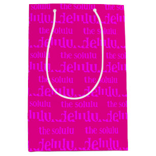 #Delulu is de Solulu Hot Pink Magenta Medium Cadeauzakje