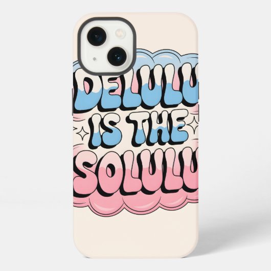 Delulu is de Solulu iPhone Hoesje (Achterkant)