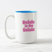 Delulu is de Solulu Roze Glitter Mok | Grappige Ge (Links)