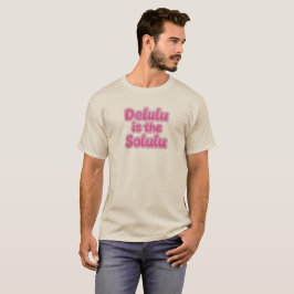 Delulu is de Solulu Roze Glitter T-Shirt | Grappig