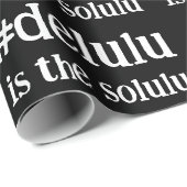 #Delulu is de Solulu zwart-wit Cadeaupapier (Rol Hoek)