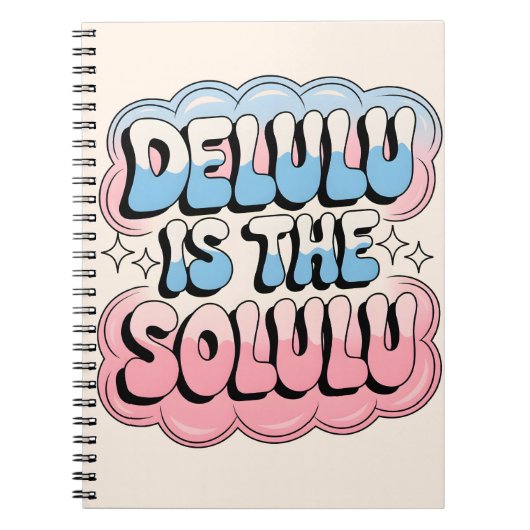 Delulu is de ziel notitieboek (Voorkant)