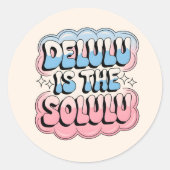 Delulu is de ziel ronde sticker (Voorkant)