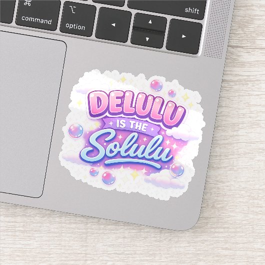 Delulu Is the Solulu – Cute Kawaii Aesthetic  Sticker (Detail)