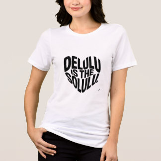 Delulu Is The Solulu Grappige Gen Z Meme Typografi Tri-Blend Shirt