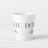 Delulu Vibes, Funny Aesthetic Quote Gift Latte Mok (Voorkant)