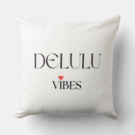 Delulu Vibes, Grappige esthetische quote cadeau Kussen