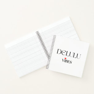 Delulu Vibes, Grappige esthetische quote cadeau Notitieboek