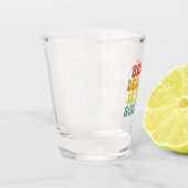 Delulu zijn is de Solulu Grappige Groovy GenZ Retr Shot Glas (Links)