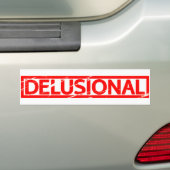 Delusional Stamp Bumpersticker (Op auto)