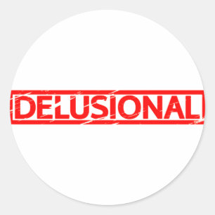 Delusional Stamp Ronde Sticker