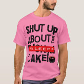 DELUX sluit over de zwarte tekst van de cake T-shirt (Voorkant)
