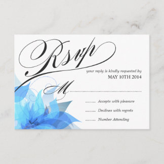 Deluxe 2-Sided Floral RSVP Kaartje
