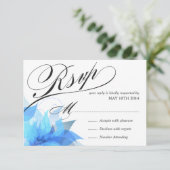 Deluxe 2-Sided Floral RSVP Kaartje (Staand voorkant)