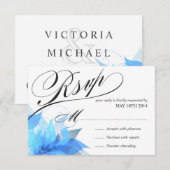 Deluxe 2-Sided Floral RSVP Kaartje (Voorkant / Achterkant)