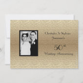 Deluxe 50ste huwelijksjubileum foto uitnodiging (Voorkant)