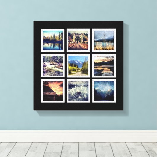 Deluxe 9 Collage van het Fotoraster Canvas Afdruk (Insitu (Houten vloer))