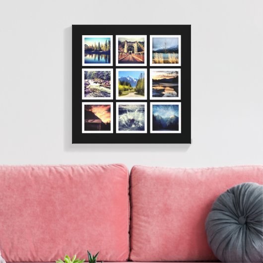 Deluxe 9 Collage van het Fotoraster Canvas Afdruk (Insitu (Woonkamer))