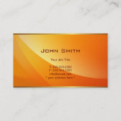 Deluxe Abstract Sinaasappel & Gold Damask-Visiteka Visitekaartje (Achterkant)