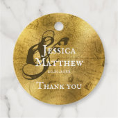 Deluxe Antiek Golden Bedankjes Labels (Voorkant)