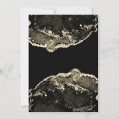 Deluxe Black en Gold Wedding Kaart (Achterkant)