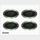 Deluxe Black Forest Green Brilliants Productlabel Ovale Sticker (Vel)