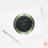 Deluxe Black Forest Green Brilliants Productlabel Ronde Sticker (Envelop)