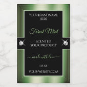 Deluxe Black Forest Green Brilliants Productlabel Voedselcontainer Etiket (Enkel label)