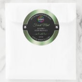 Deluxe Black Shiny Forest Green Logo Productlabel Ronde Sticker (Tas)