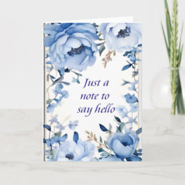 Deluxe Blauwe Bloemen om Hallo te Zeggen Kaart