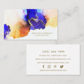 Deluxe Blue Oranje Gold-uniek Visitekaartje (Voorkant / Achterkant)